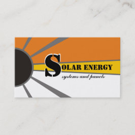 Alternatieve bronnen voor zonne-energie/vermogen visitekaartje