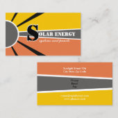 Alternatieve bronnen voor zonne-energie/vermogen visitekaartje (Voorkant / Achterkant)