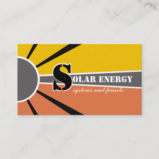 Alternatieve bronnen voor zonne-energie/vermogen visitekaartje (Voorkant)