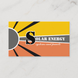 Alternatieve bronnen voor zonne-energie/vermogen visitekaartje