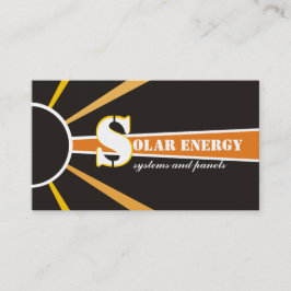 Alternatieve bronnen voor zonne-energie/vermogen visitekaartje