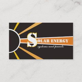 Alternatieve bronnen voor zonne-energie/vermogen visitekaartje