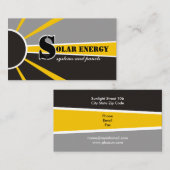 Alternatieve bronnen voor zonne-energie/vermogen visitekaartje (Voorkant / Achterkant)
