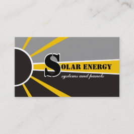 Alternatieve bronnen voor zonne-energie/vermogen visitekaartje