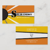 Alternatieve bronnen voor zonne-energie/vermogen visitekaartje (Voorkant / Achterkant)