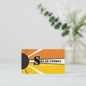 Alternatieve bronnen voor zonne-energie/vermogen visitekaartje (Staand voorkant)