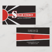 Alternatieve bronnen voor zonne-energie/vermogen visitekaartje (Voorkant / Achterkant)