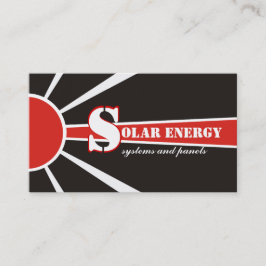 Alternatieve bronnen voor zonne-energie/vermogen visitekaartje