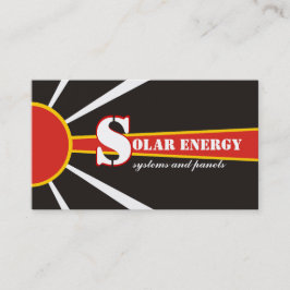 Alternatieve bronnen voor zonne-energie/vermogen visitekaartje