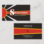 Alternatieve bronnen voor zonne-energie/vermogen visitekaartje (Voorkant / Achterkant)