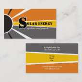Alternatieve bronnen voor zonne-energie/vermogen visitekaartje (Voorkant / Achterkant)