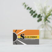 Alternatieve bronnen voor zonne-energie/vermogen visitekaartje (Staand voorkant)