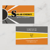 Alternatieve bronnen voor zonne-energie/vermogen visitekaartje (Voorkant / Achterkant)