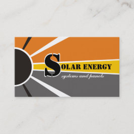 Alternatieve bronnen voor zonne-energie/vermogen visitekaartje