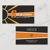 Alternatieve bronnen voor zonne-energie/vermogen visitekaartje (Voorkant / Achterkant)