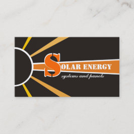 Alternatieve bronnen voor zonne-energie/vermogen visitekaartje