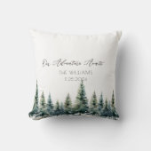 Alternatieve bruiloft gastenboek pijnbomen kussen (Voorkant)