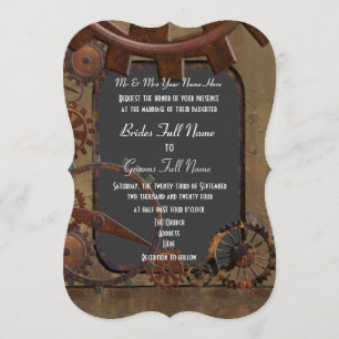 Alternatieve bruiloft met steampunk kaart