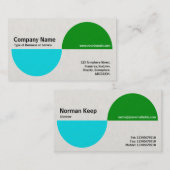 Alternatieve elementen II - Blauw en groen Visitekaartje (Voorkant / Achterkant)