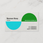 Alternatieve elementen II - Blauw en groen Visitekaartje (Achterkant)