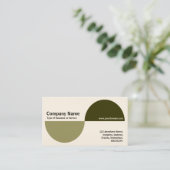 Alternatieve elementen - Khaki & Donkere olijfolie Visitekaartje (Staand voorkant)