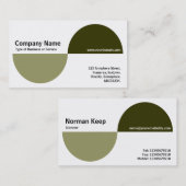 Alternatieve elementen - Khaki en Donkere olijfoli Visitekaartje (Voorkant / Achterkant)