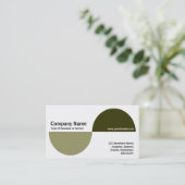 Alternatieve elementen - Khaki en Donkere olijfoli Visitekaartje (Staand voorkant)