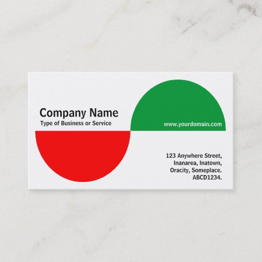 Alternatieve elementen - Rood en groen Visitekaartje (Voorkant)