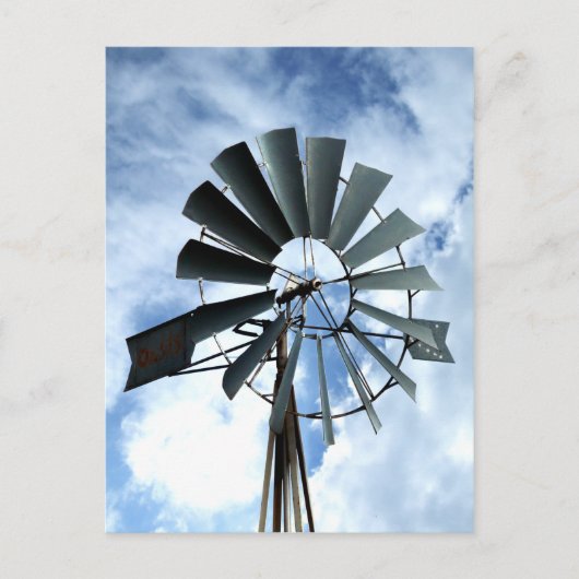 Alternatieve energie - Pinwheels Windmillvermogen Briefkaart (Voorkant)