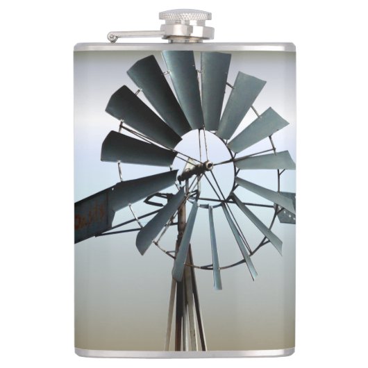 Alternatieve energie - Pinwheels Windmillvermogen Heupfles (Voorkant)