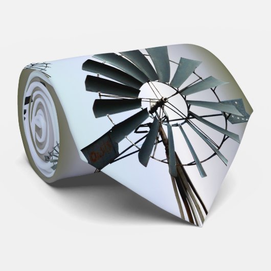 Alternatieve energie - Pinwheels Windmillvermogen Stropdas (Opgerold)