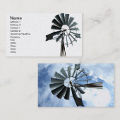 Alternatieve energie - Pinwheels Windmillvermogen Visitekaartje (Voorkant / Achterkant)