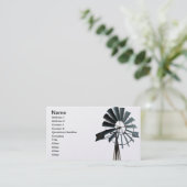 Alternatieve energie - Pinwheels Windmillvermogen Visitekaartje (Staand voorkant)