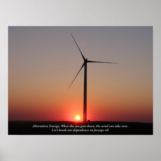 Alternatieve energie: Wind & Zonne Poster (Voorkant)