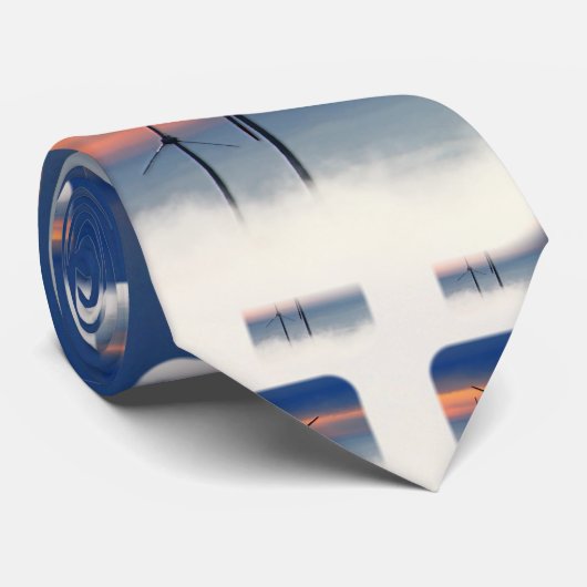 Alternatieve energie - Windenergie in de wolken Stropdas (Opgerold)
