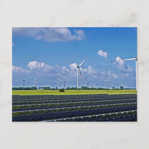 Alternatieve energie - Zonne- en windenergie Briefkaart