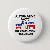 Alternatieve feiten ronde button 5,7 cm (Voorkant)