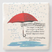 Alternatieve feiten voor het Raining & Sing Limest Stenen Onderzetter (Voorkant)