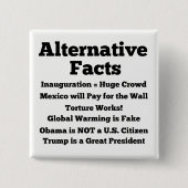 "Alternatieve feiten" Witte Button (Voorkant)