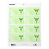 Alternatieve geneeskunde Groen Kaduceus Medisch Em Etiket