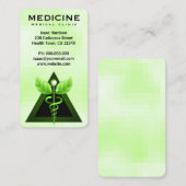 Alternatieve Geneeskunde Lichtgroene Caduceus Vert Visitekaartje (Voorkant / Achterkant)