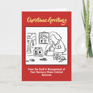 Alternatieve geneeskunde of homeopathische kerstka feestdagen kaart