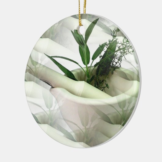 Alternatieve geneesmiddelversiering keramisch ornament (Links)