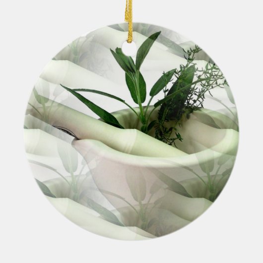 Alternatieve geneesmiddelversiering keramisch ornament (Achterkant)