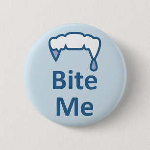 Alternatieve Gothic Emo facebook BITE ME badge Ronde Button 5,7 Cm
