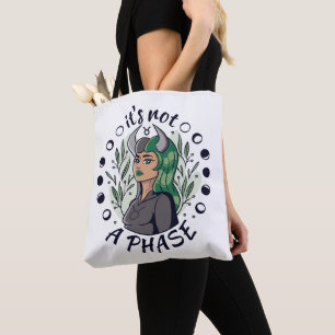 Alternatieve Gothic Girl Art Het is geen fase Tote Bag