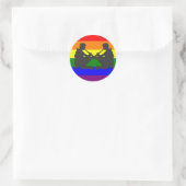 Alternatieve Griekse Gay Pride vlag Ronde Sticker (Tas)