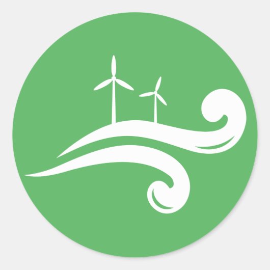 Alternatieve groene energie windkracht stickers (Voorkant)