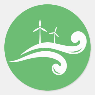 Alternatieve groene energie windkracht stickers
