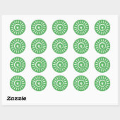Alternatieve groene energie zonne-energie stekker  ronde sticker (Vel)